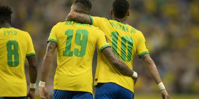 Eliminatórias: com brilho de Neymar e Raphinha, Brasil goleia Uruguai