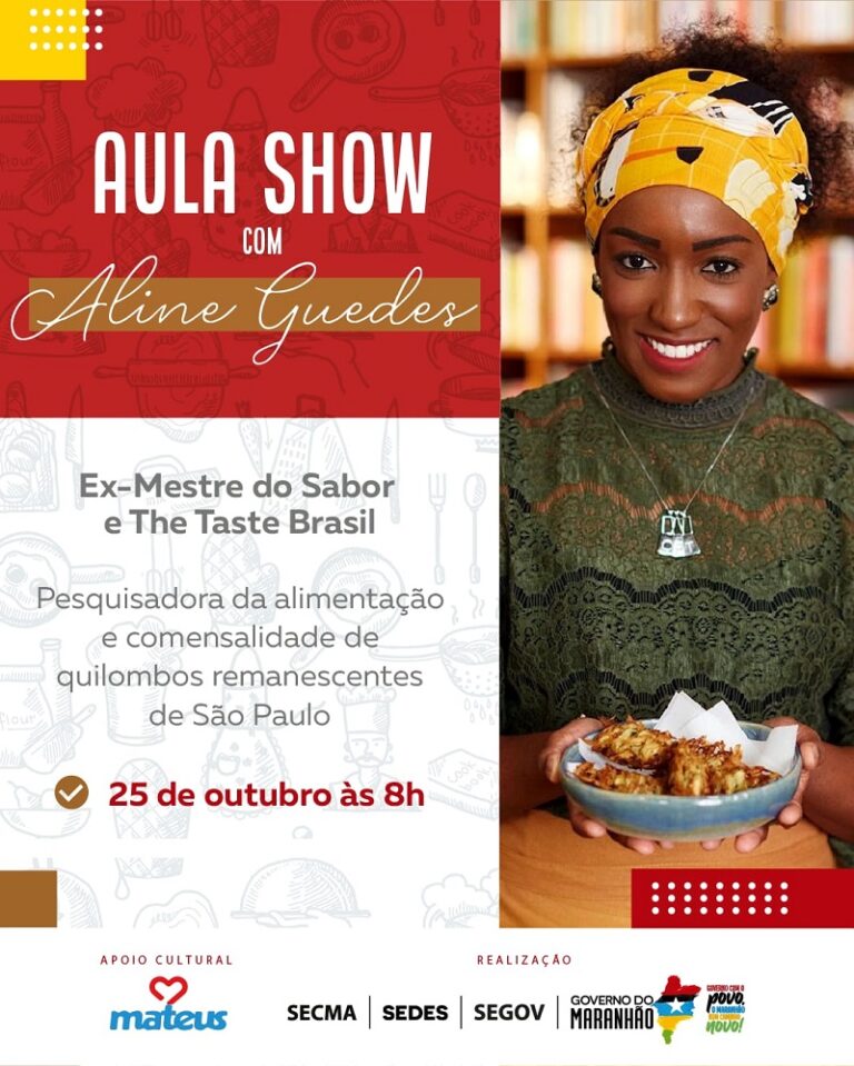 Aula Show da ex-Mestre do Sabor, Aline Guedes, para alunos do programa Formando e Cozinhando