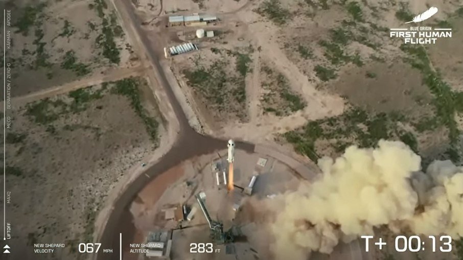 Lançamento do foguete da Blue Origin