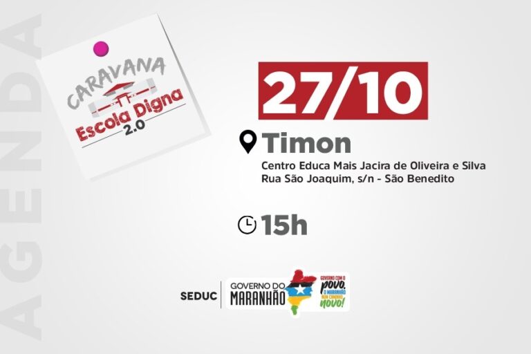 Caravana Escola Digna 2.0 vai premiar estudantes em Timon