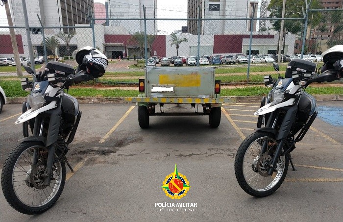Carretinha usada em furto de moto no Sudoeste é apreendida no Octogonal