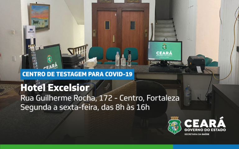 Centro de Testagem da Praça do Ferreira passa a funcionar no Hotel Excelsior, também no Centro da Capital