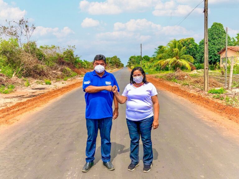 Em Paço do Lumiar, Governo do Estado vistoria obra de pavimentação da estrada entre Pindoba e Iguaíba