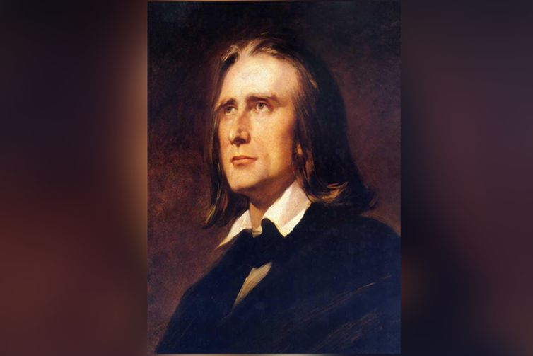 Franz liszt, Retrato de Liszt (1856) por Wilhelm von Kaulbach