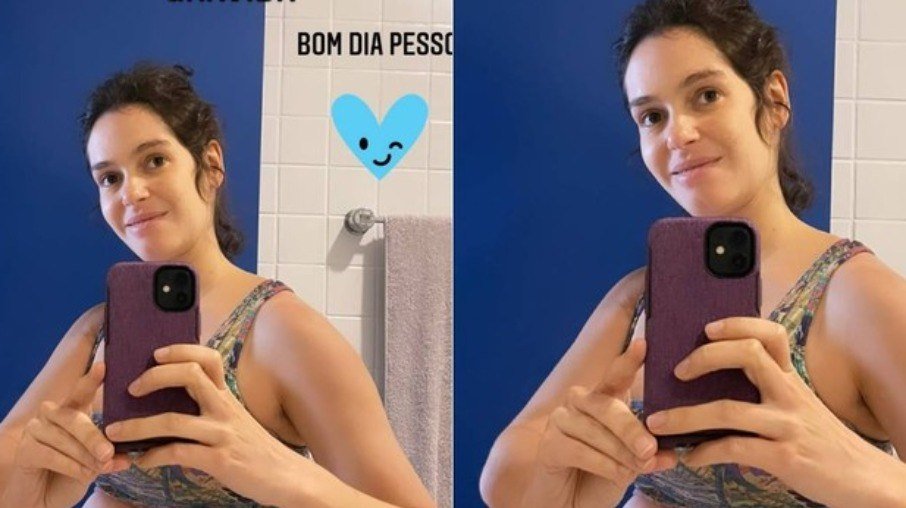 Maria Flor exibe barriga da gravidez Maria Flor exibe barriga da gravidez