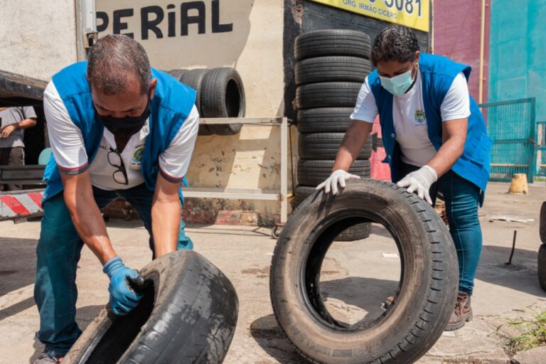 Saúde conclui mutirão em borracharias e convoca população para dia D da coleta de pneus