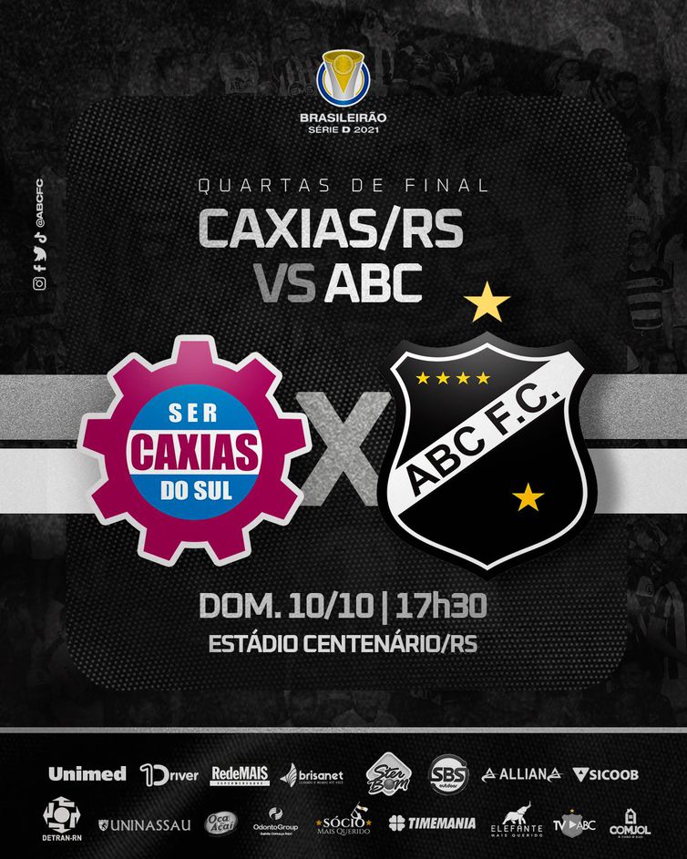 arte, quartas de final, série d, caxias-rs x abc-rn