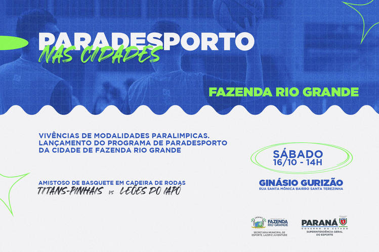 Com ação especial, Projeto Paradesporto nas Cidades começa neste sábado