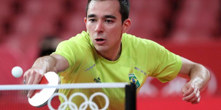 Tênis de mesa: Hugo Calderano mira em medalha em Paris