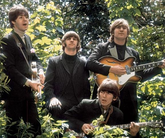 Os Beatles gravando 