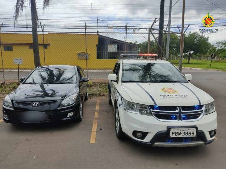 Carro roubado em São Paulo é recuperado pela PMDF no Gama