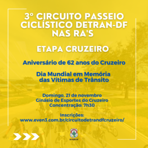 Detran promove passeio ciclístico neste domingo (21)