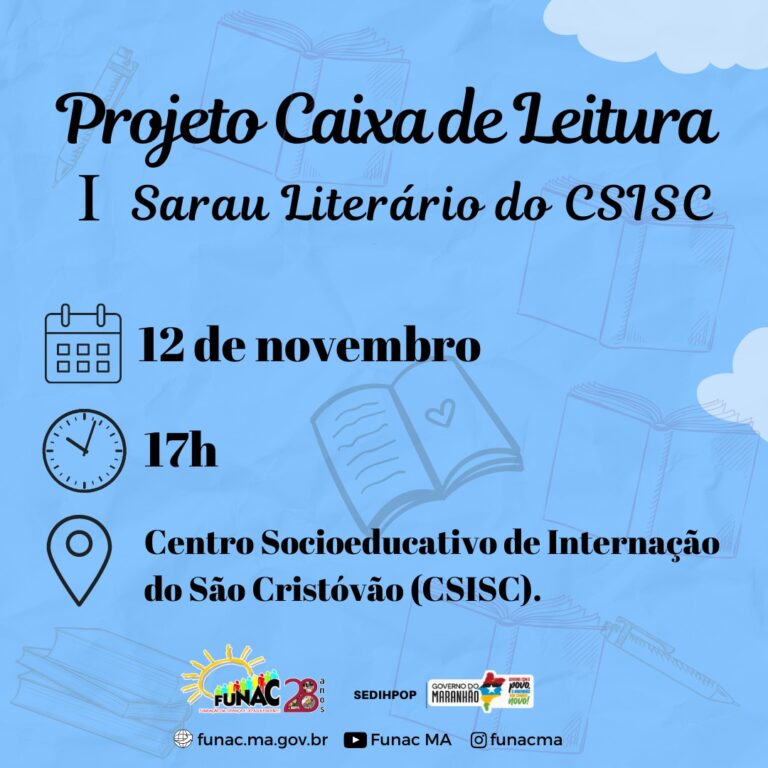 I Sarau do Centro Socioeducativo da Funac será realizado nesta sexta (12)
