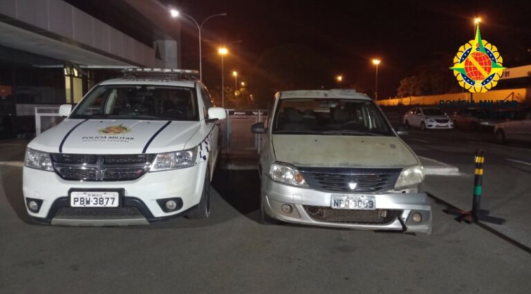 PM recupera carro roubado usado em arrastão em Planaltina