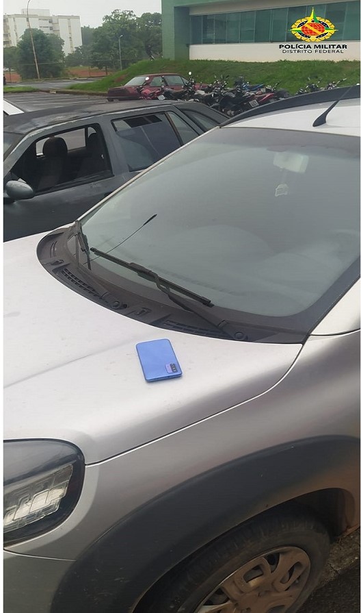 PMDF recupera veículo roubado Gama, monitorado por aplicativo de celular.