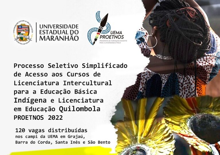 PROETNOS: Inscrições abertas para Processo Seletivo Simplificado de Acesso aos Cursos de Licenciatura Intercultural para a Educação Quilombola 2022