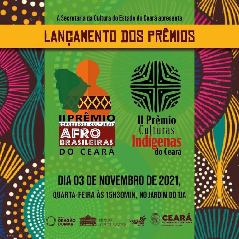 Secult realiza lançamento de 2ª edição dos prêmios de Expressões Culturais Afro-Brasileiras e de Culturas Indígenas do Ceará