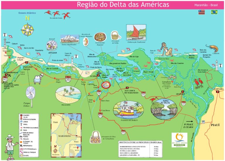 Veja e baixe o mapa das atrações do Delta das Américas