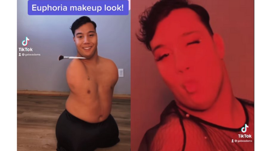 Gabe Adams-Wheatley é uma febre nas redes sociais com seus vídeos sobre maquiagem