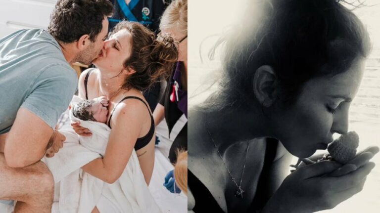 Mãe que postou foto beijando filha sem vida teve um bebê “arco-íris”