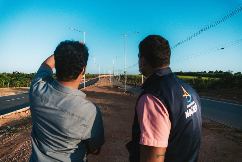 Estrutura de iluminação da Rota do Mar será usada como referência para outros projetos. Foto: Lucas Silva