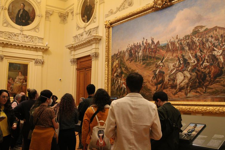 Quadro “Independência ou Morte!”, do pintor Pedro Américo, no Museu do Ipiranga, em Vila Monumento.