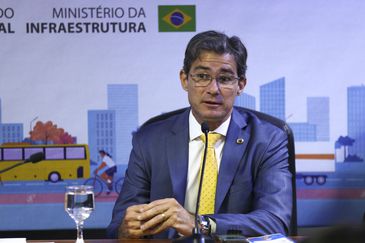 O secretário nacional de Trânsito, Frederico Carneiro, participa da cerimônia de abertura da Semana da Mobilidade e a Semana Nacional de Trânsito, no Ministério do Desenvolvimento Regional (MDR)