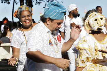 Participantes da 15ª Caminhada em Defesa da Liberdade Religiosa, em Copacabana.