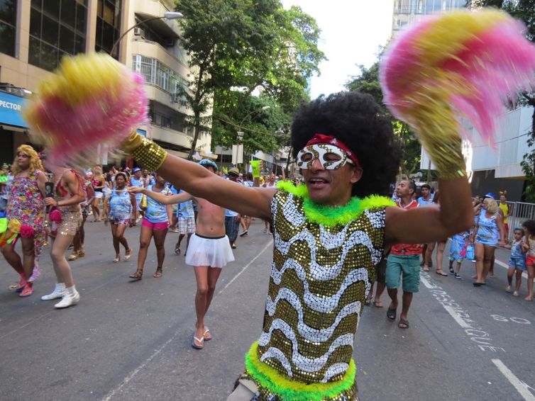 Rio de Janeiro - Blocos de rua tradicionais, como Cacique de Ramos e Bafo da Onça, entre outros, desfilam pelo centro do Rio (Vladimir Platonow/Agência Brasil)