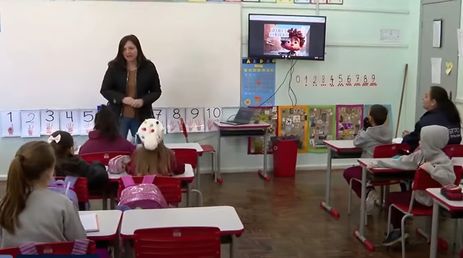 Escolas municipais de Lajeado (RS) voltam às aulas após recuo da água do rio Taquari. Foto: Frame/TV Brasil