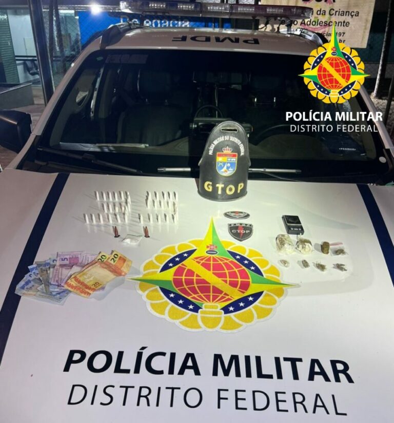 Menor de idade é apreendido com vasta quantidade de drogas na Cidade Estrutural – Polícia Militar do Distrito Federal