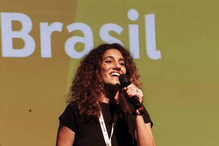 São Paulo (SP), 24/10/2024 - Apresentação do acordo com a Ancine para liberação de filmes nacionais para a TV Brasil, com participação de Jean (pres. EBC), Antonia Pellegrino ( dir.Programação e Conteúdo da EBC) e Alex Braga (Ancine) . Foto: Paulo Pinto/Agência Brasil