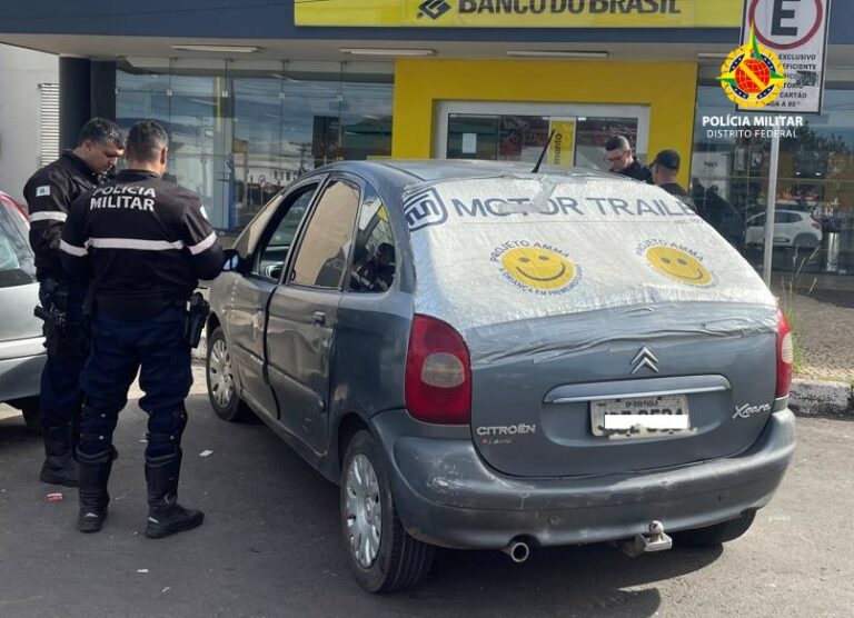 PMDF recupera veículo roubado e prende suspeito com itens utilizados para falsificação em abordagem na DF-001