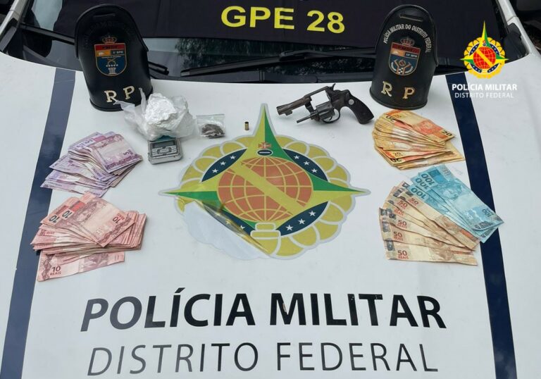 Revolver e droga são apreendidos durante buscas no Sol Nascente