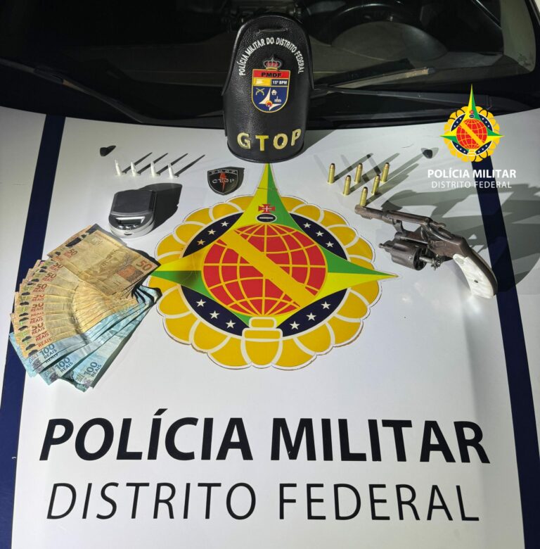 PMDF prende homem com arma e drogas na Cidade Estrutural
