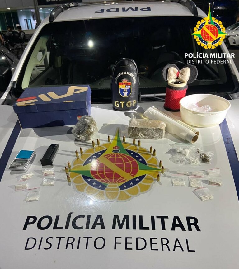 PMDF prende 3 pessoas por roubo, posse ilegal de munição de uso restrito e recupera moto roubada na Ceilândia
