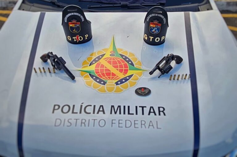 Equipes dos GTOPs da PMDF apreendem duas armas de fogo na Asa Norte