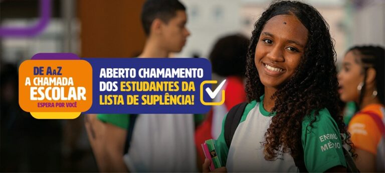 Sedu inicia chamamento dos alunos da lista de suplência em escolas com vagas disponíveis