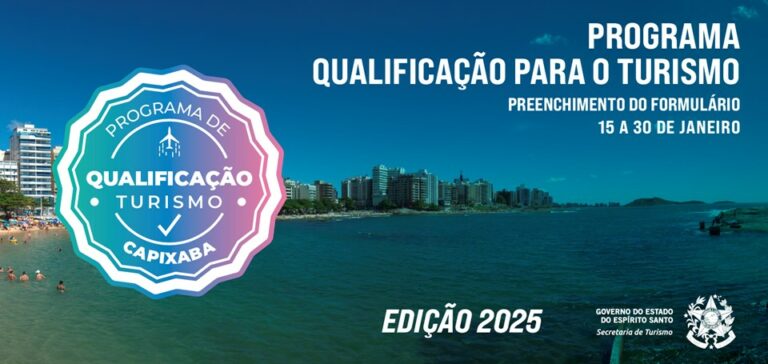 Programa de Qualificação para o Turismo 2025 abre adesões para municípios do Espírito Santo