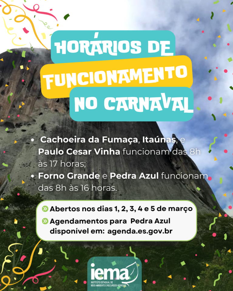 Aproveite os parques estaduais no Carnaval 2025