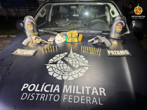 PMDF PRENDE DOIS INDIVÍDUOS POR TRÁFICO DE DROGAS E POSSE IRREGULAR DE ARMA NO ITAPOÃ