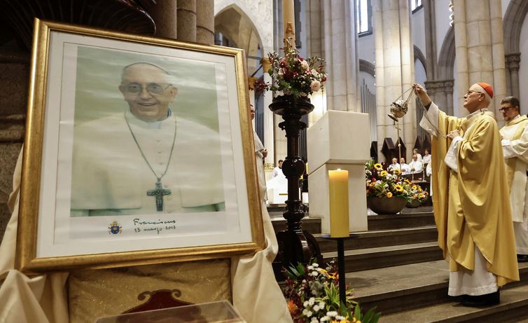 São Paulo (SP), 21/04/2025 - Cardeal Odilo Pedro Scherer, arcebispo de São Paulo, preside missa em sufrágio do Papa Francisco que faleceu nesta segunda-feira.
Foto: Paulo Pinto/Agência Brasil