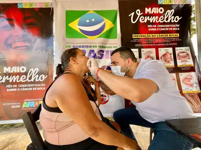 SAÚDE BUCAL
											Maio Vermelho: programa Mais Sorriso leva prevenção sobre câncer de boca para trabalhadores da Feira do Produtor, em Macapá6>
											30/05/2025 12h43