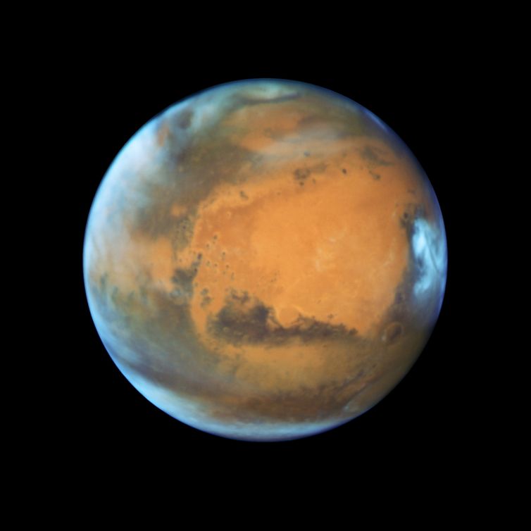 Planeta Marte em foto do telescópio espacial Hubble da Nasa