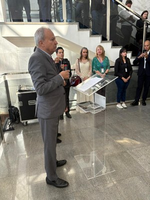 Presidente do TRE-DF desembargador Jair Soares audiodescrição: Presidente do TRE-DF, desembargador Jair Soares