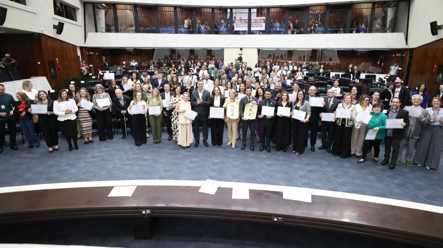 Profissionais foram homenageados durante solenidade em Plenário.
