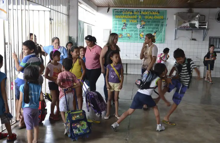 Antonio Cruz/Agência Brasil Cuiabá - Escola Municipal de Ensino Básico Antonio Ferreira Valentim (Antonio Cruz/Agência Brasil)