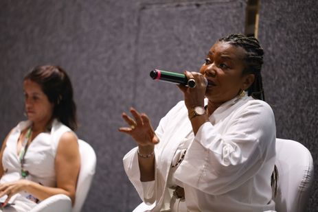 Tomaz Silva/Agência Brasil Fortaleza (CE), 05/12/2025 – A ministra da Cultura, Margareth Menezes durante divulgação de pesquisa sobre hábitos culturais, no Mercado das Indústrias Criativas do Brasil (MICBR+Ibero-América), no Centro Dragão do Mar de Arte e Cultura, em Fortaleza (CE). Foto: Tomaz Silva/Agência Brasil