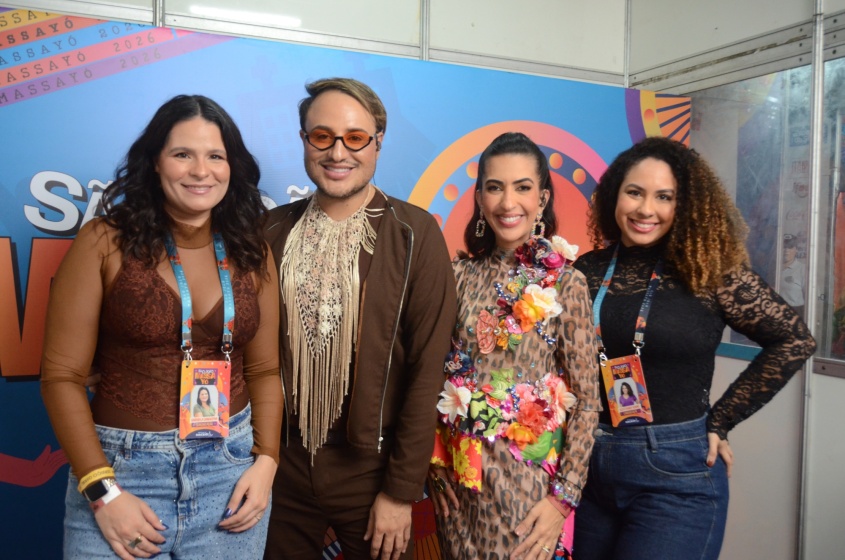 Parte da equipe que atuou na transmissão ao vivo dos shows pelo YouTube. Foto:Beto Macário/ Secom Maceió