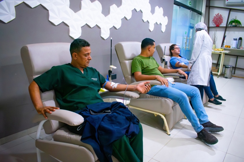 Equipe do Hospital da Cidade uniu forças para contribuir com o reforço dos estoques de sangue. Foto:  David Silas/Ascom Maceió Saúde